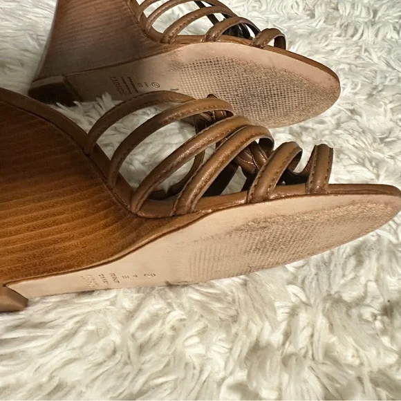 SCHUTZ Tan Strappy Heels - Picture 5 of 7